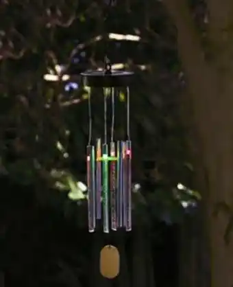 Home Bargains Firefly: led colour changing wind chime solar light offer