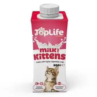 Home Bargains Toplife: milk for kittens 200ml (case of 18) offer