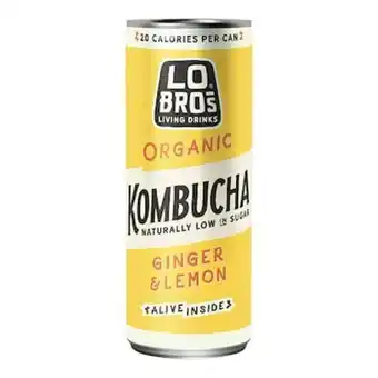 Holland & Barrett Lo bros lemon & ginger kombucha 250ml offer