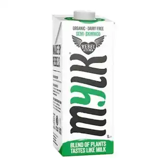Rebel kitchen 100% dairy free organic semi skimmed mylk 1l