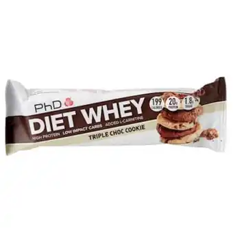 Holland & Barrett Phd diet whey bar triple chocolate cookie 65g offer