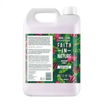 Holland & Barrett Faith in nature dragon fruit hand wash 5 litre offer