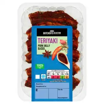 Asda Teriyaki pork belly slices offer