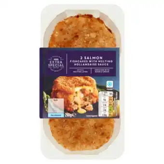 Asda 2 salmon fishcakes with melting hollandaise sauce offer