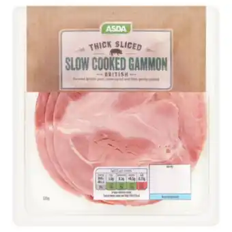 Asda Thick sliced british slow cooked gammon offer