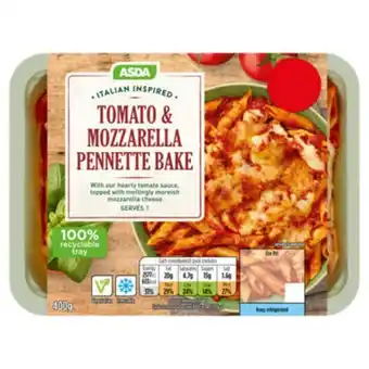 Asda Tomato & mozzarella pennette bake offer