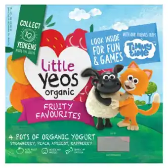 Asda Little yeos organic fruity favourites yogurt offer