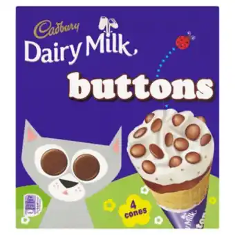 Asda 4 dairy milk buttons ice cream cones offer