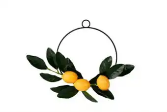 Asda Green leaf & lemons artificial garden wreath offer