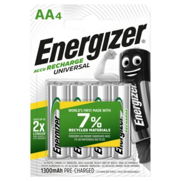 Recharge universal aa rechargeable batteries offer at Asda