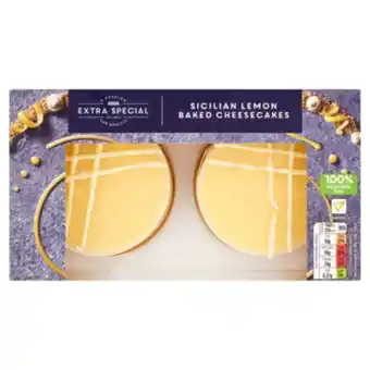 Asda 2 sicilian lemon baked cheesecakes offer