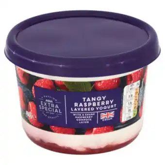 Asda Raspberry layered west country yogurt offer