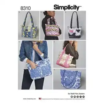 Simplicity tote bags sewing pattern 8310
