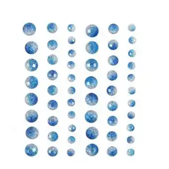 Hobbycraft Blue and silver shimmer gems 56 pack offer