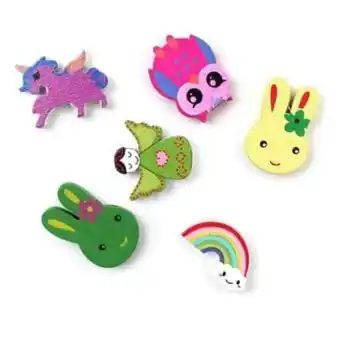 Wooden charm beads 20 pack