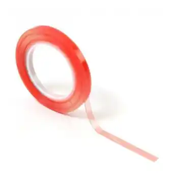 Red liner double sided clear tape 3mm x 3m