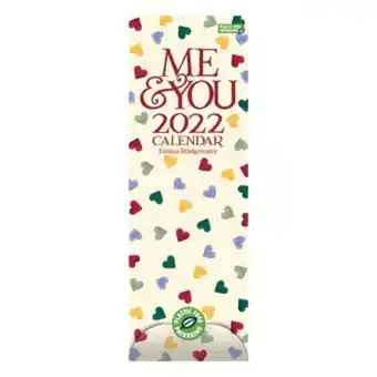 Emma bridgewater me and you slim calendar 2022