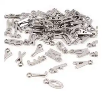 Silver alphabet charms 78 pieces