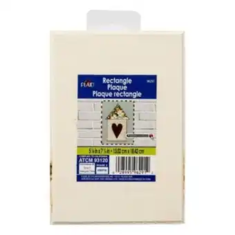 Rectangular wood plaque 12.9cm x 18.3cm