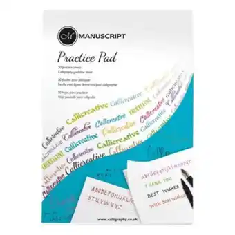 Hobbycraft Manuscript creative writing practice pad 50 sheets offer