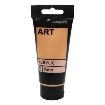 Hobbycraft Pastel orange art acrylic paint tube 75ml offer