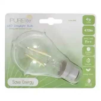 Purelite led daylight bulb 4w bc