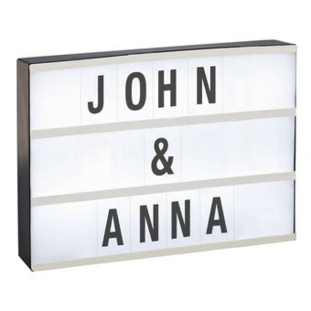 Light box with letters and symbols 85 pieces offer at Hobbycraft