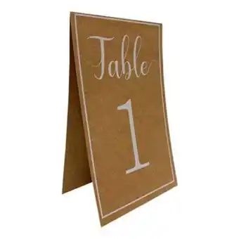 Hobbycraft Kraft table numbers 12 pack offer
