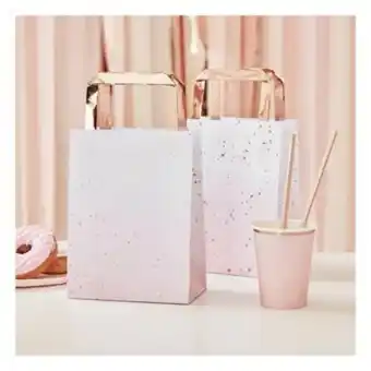Hobbycraft Ginger ray rose gold party bags 5 pack offer