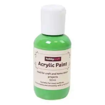 Hobbycraft Greenery home craft acrylic paint 60ml offer