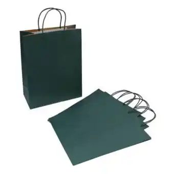 Hobbycraft Green kraft gift bags 5 pack offer