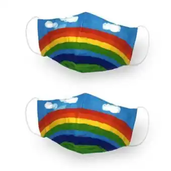Lakeland 2 kanguru kids / small sized adult cotton face masks offer