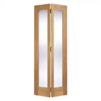 Jewson Pattern 10 bi-fold unfinished oak door 686 x 1981mm offer