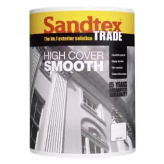 Jewson Sandtex high cover smooth paint 5l magnolia offer