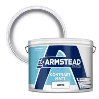 Jewson Armstead trade contract matt emulsion paint 10l white offer