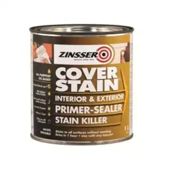 Jewson Zinsser cover stain primer - stain blocker - bond coat 1l white offer