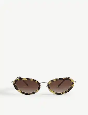 Selfridges Miu miu délice tortoiseshell oval-frame sunglasses offer