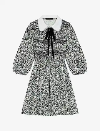 Selfridges Maje relvina collared floral-print woven mini dress offer