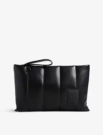 Selfridges Ted baker jader oversized faux-leather clutch bag offer
