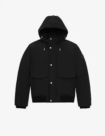 Selfridges The kooples logo-patch padded shell-down hooded puffer jacket offer