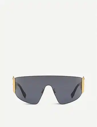 Selfridges Fendi ff0382 metal and acetate wraparound sunglasses offer