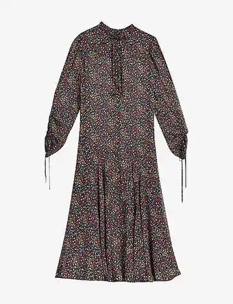 Selfridges Ted baker bevlia floral-print dropped-waist woven midi dress offer