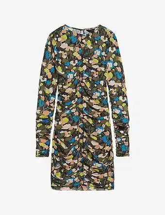 Selfridges Ted baker ttinna floral-print ruched stretch-woven mini dress offer