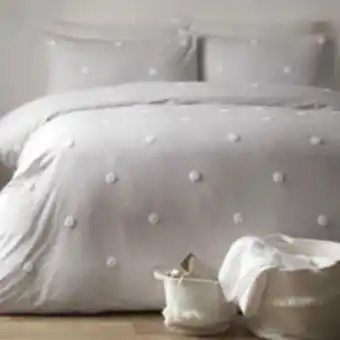 TK Maxx Grey king felt spot duvet cover set offer