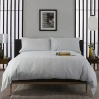 TK Maxx Double white woven duvet cover set offer