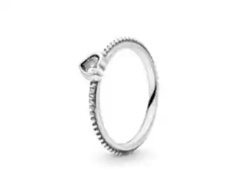 Pandora Clear heart beaded ring offer