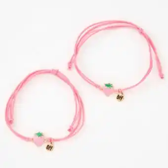 Best friends strawberry adjustable bracelets - 2 pack