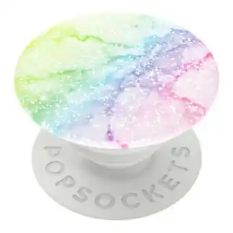 Claire's Popsockets swappable popgrip - glitter rainbow marble offer