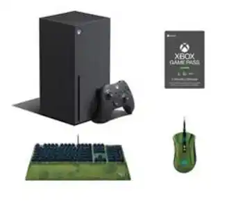 Microsoft xbox series x, 3 months game pass ultimate, razer halo infinite edition mouse & keyboard bundle