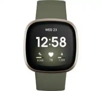 Currys PC World Fitbit versa 3 - soft gold & olive offer